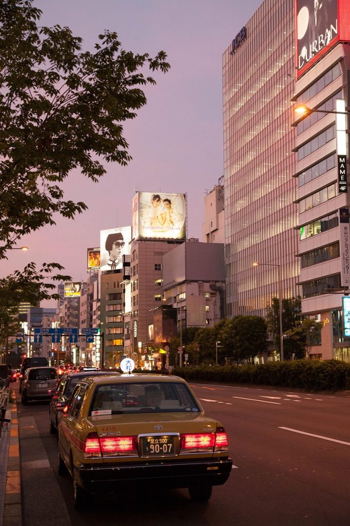 tokyo, taxi, car, travel, transportation, service, yellow, road, car wallpapers, street, night